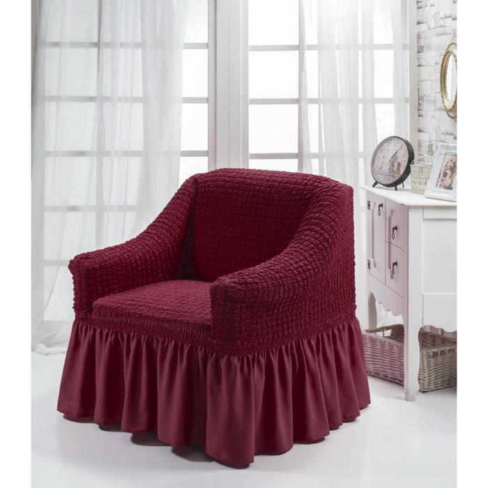 Чехол для кресла BULSAN, цвет бордовый - Фото 1
