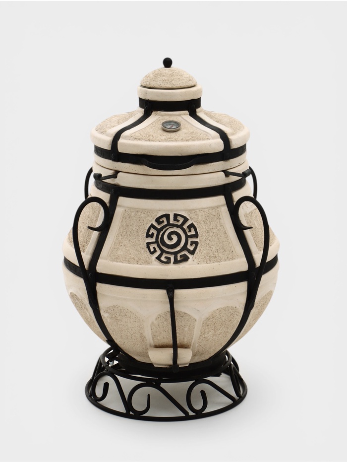 Тандыр «Сармат Аладдин» мини, h=91 см, d=62, 100 кг, 12 шампуров, кочерга, совок, керамика - Фото 1