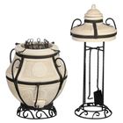 Тандыр «Сармат Аладдин» мини, h=91 см, d=62, 100 кг, 12 шампуров, кочерга, совок, керамика - Фото 2