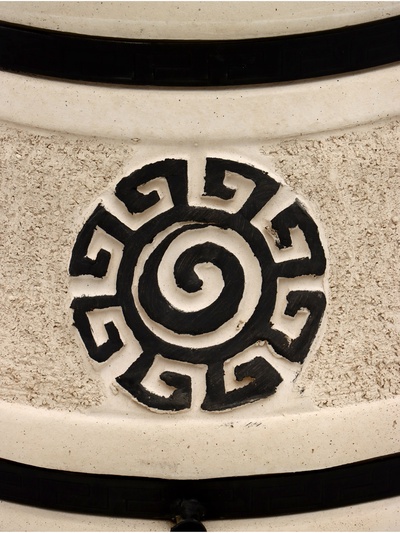 Тандыр «Сармат Аладдин» мини, h=91 см, d=62, 100 кг, 12 шампуров, кочерга, совок, керамика