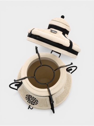 Тандыр «Сармат Аладдин» мини, h=91 см, d=62, 100 кг, 12 шампуров, кочерга, совок, керамика