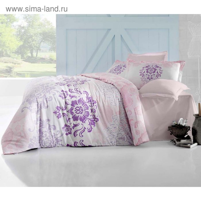 КПБ ILMA 2 сп, размер 240 х 260, 200 x 220 см, 50 х 70 - 4 шт., цвет розовый
