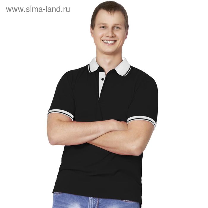 Рубашка мужская, размер 56, цвет чёрный/белый - Фото 1