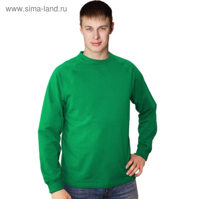 Свитшот мужской, размер 50, цвет зелёный - Фото 1
