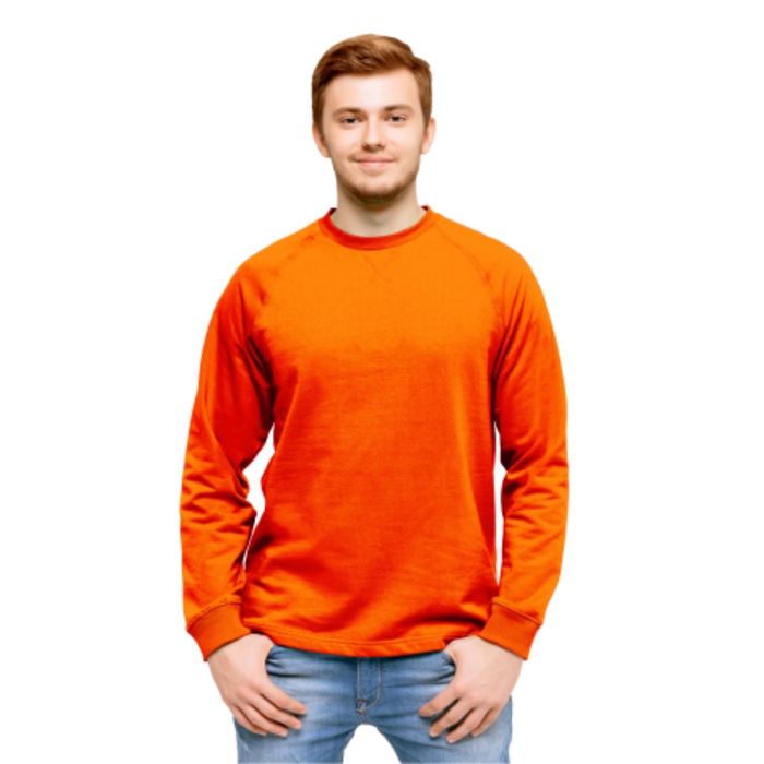 Свитшот мужской, размер 50, цвет оранжевый