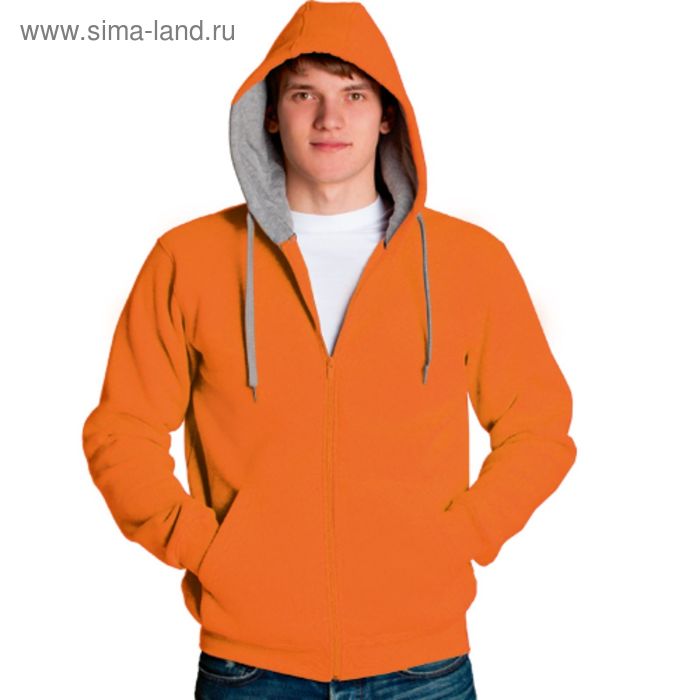 Толстовка мужская, размер 44, цвет оранжевый - Фото 1