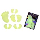 наклейка пластик фосфорная пяточки (набор 9 шт) 19*13 см - Фото 1