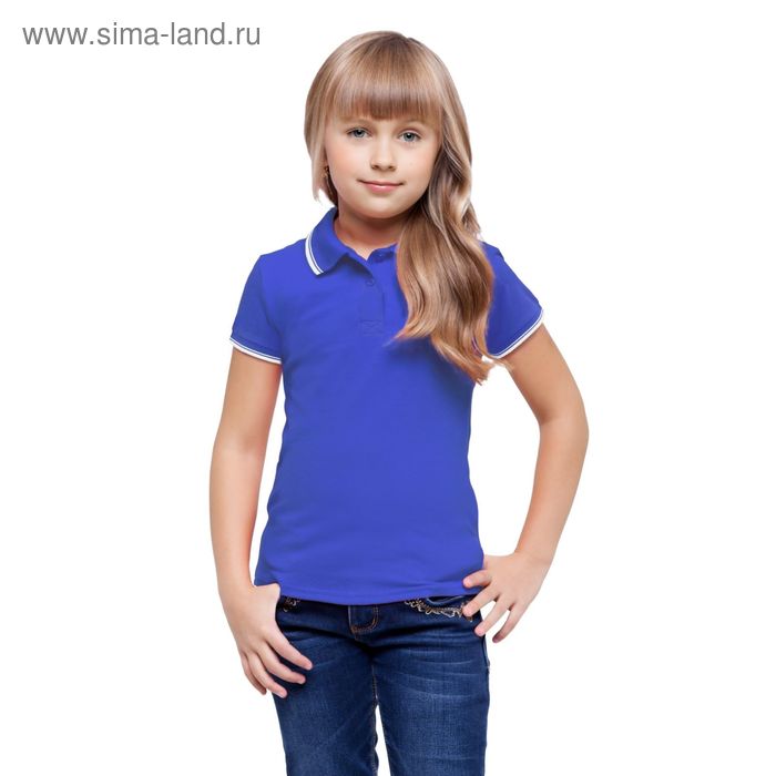 Рубашка детская, рост 116 см, цвет синий - Фото 1
