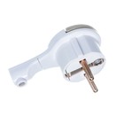 Вилка-невидимка UNIVersal, 16 А, с з/к, белая - Фото 1