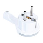 Вилка-невидимка UNIVersal, 16 А, с з/к, белая - Фото 2