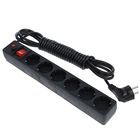 Сетевой фильтр UNIVersal 967U-4005, 6 розеток, 5 м, 10 А, ПВС 3x0.75, черный - Фото 1