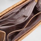 Сумка женская на молнии, отдел с перегородкой, наружный карман, длинный ремень, цвет бежевый - Фото 5