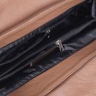 Сумка женская на молнии, 1 отдел, наружный карман, длинный ремень, цвет бежевый - Фото 5
