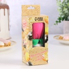 Свеча для торта музыкальная «Бутон», крутящаяся, розовая, 14.5 см - Фото 8