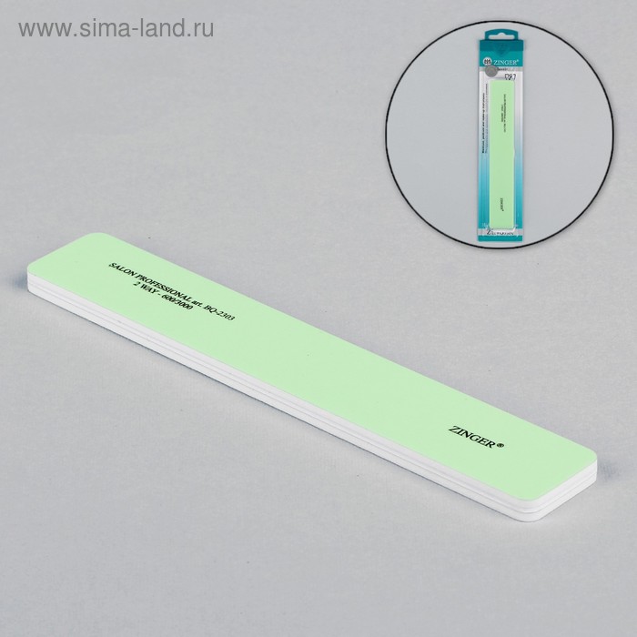 Шлифовка для ногтей, абразивность 600/3000, цвет зелёный - Фото 1