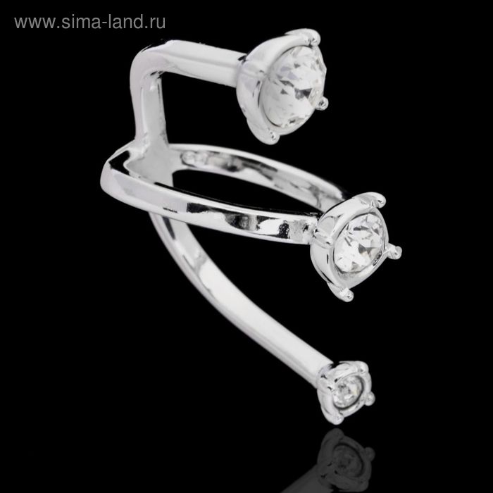 Кольцо "Абубу", размер 16, цвет белый в серебре - Фото 1