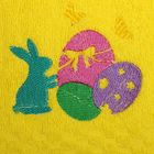 Полотенце Collorista Пасхальный заяц с вышивкой, цвет жёлтый, 50х90 см, 400 гр/м2 - Фото 3