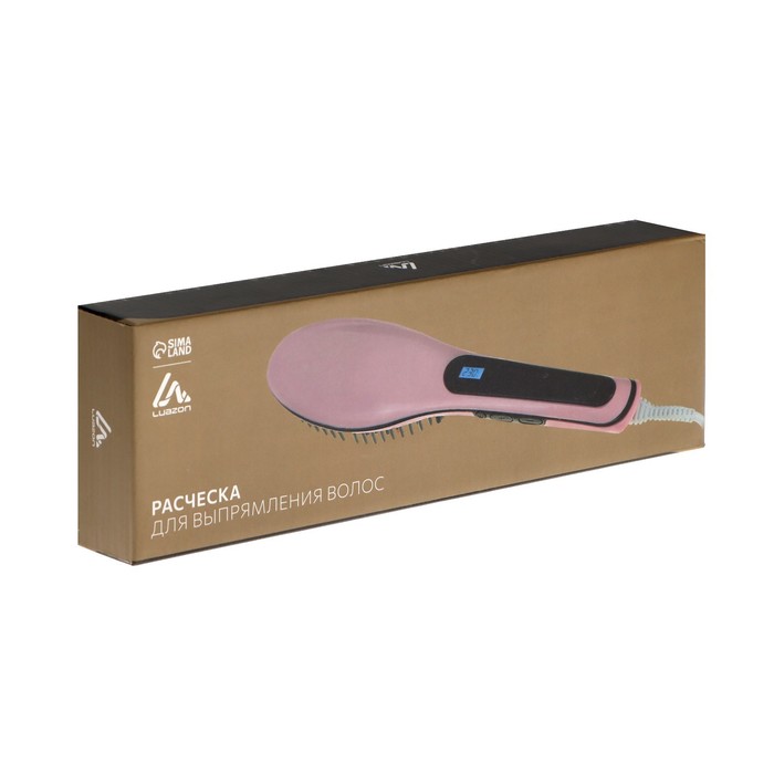 Расческа Luazon LR-01, электрическая, 35 Вт, дисплей, регулировка t, 220 В, розовая - фото 51755181 Расческа Luazon LR-01, электрическая, 35 Вт, дисплей, регулировка t, 220 В, розовая - фото 51755181