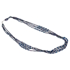 Бусы 4 нити «Водопад», цвет синий - Фото 2