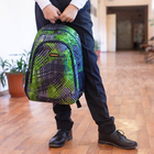 Рюкзак школьный, отдел на молнии, наружный карман, 2 боковых сетки, цвет зелёный - Фото 1