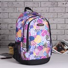 Рюкзак школьный, отдел на молнии, наружный карман, 2 боковых сетки, цвет фиолетовый - Фото 1