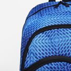 Рюкзак школьный, отдел на молнии, 2 наружных кармана, 2 боковых сетки, цвет синий - Фото 4