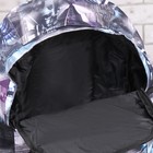 Рюкзак школьный, отдел на молнии, 2 наружных кармана, боковая сетка, цвет чёрный/разноцветный - Фото 3