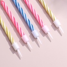 Свечи для торта «Спираль», незадуваемые, 10 шт., 10 подставок - Фото 4