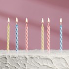 Незадуваемые свечи для торта "Спираль", набор: 10 шт и 10 подставок - фото 9968800