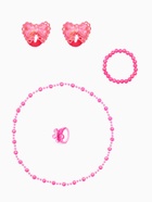 Набор детских украшений Выбражулька «Бантики», 5 предметов: 2 резинки, бусы, браслет, кольцо, МИКС - Фото 1