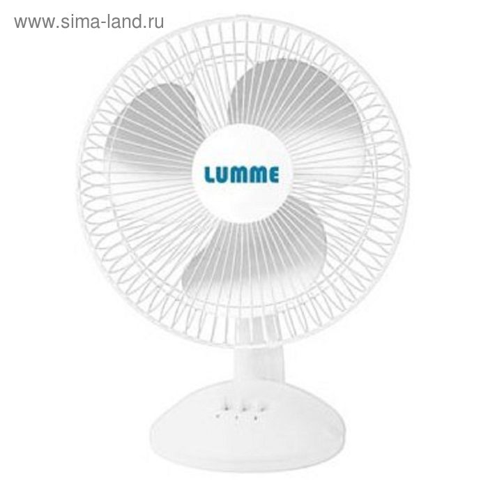 Вентилятор LUMME LU-107, 25 Вт, настольный, белый/серый - Фото 1