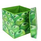Короб для хранения (пуф) складной, 31×31×31 см, цвет зелёный - Фото 3