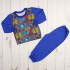 Пижама для мальчика, рост 68-74 см, цвет синий, принт микс 1310-48 _М - Фото 2