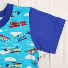 Пижама для мальчика (футболка+брюки), рост 92-98 см, цвет синий, принт микс 1311-56 _М - Фото 6