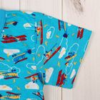 Комплект для мальчика (футболка, шорты), рост 104-110 см, цвет синий, принт микс 1403-60 - Фото 4