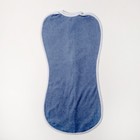 Пеленка-кокон на молнии, рост 50-62 см, махра, цвет голубой 1134_М - Фото 3