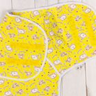 Пеленка-кокон на липучках, рост 50-62 см, интерлок. цвет жёлтый, принт микс 1173_М - Фото 3