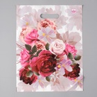 Пакет «Пионы на бежевом», полиэтиленовый с вырубной ручкой, 55 мкм, 31×40 см - Фото 2