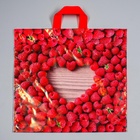 Пакет «Малина», полиэтиленовый с петлевой ручкой, 44?42 см, 70 мкм (комплект 50 шт) - фото 64516132