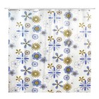 Штора для ванны Доляна «Цветы голубые», 180×180 см, ПВХ, прозрачная - Фото 2