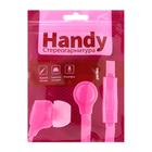 Наушники Perfeo HANDY, вакуумные, микрофон, 100 дБ, 16 Ом, 3.5 мм, 1.2 м, розовые - Фото 7