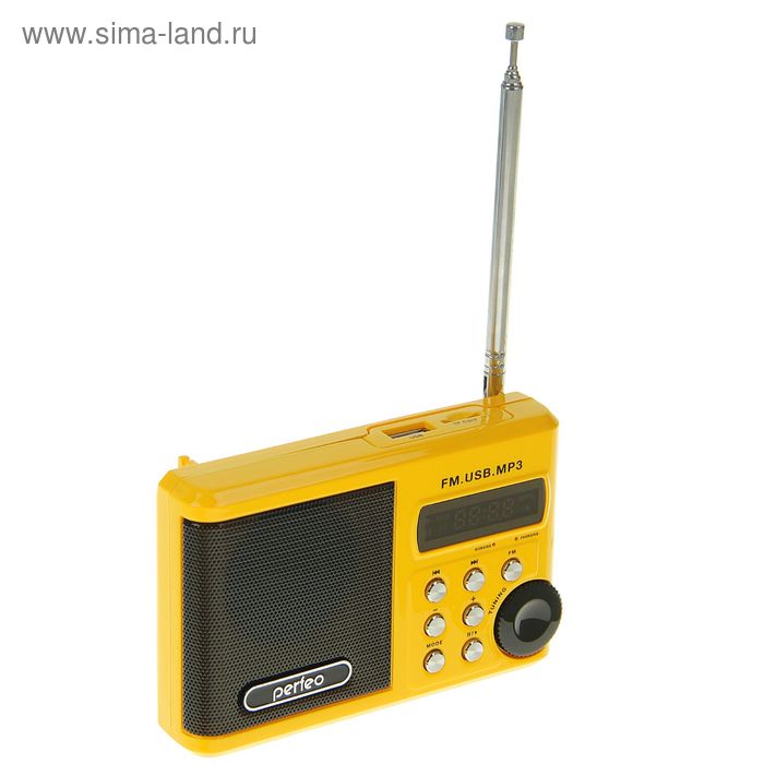 Радиоприемник Perfeo Ranger, УКВ+FM, MP3, USB, желтый - Фото 1