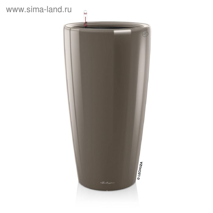 Кашпо с автополивом «Рондо», цвет серо-коричневый - Фото 1