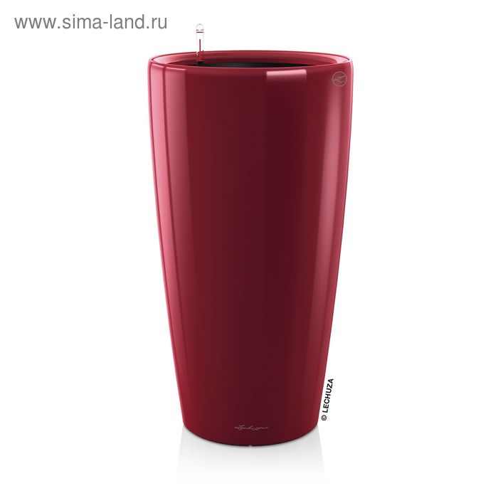 Кашпо с автополивом «Рондо», цвет красный - Фото 1