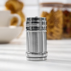 Солонка «Металлик», 120 мл, 4.3×8 см, нержавеющая сталь, серебристая - Фото 1