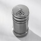 Солонка «Металлик», 120 мл, 4.3×8 см, нержавеющая сталь, серебристая - Фото 3