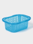 Корзина для хранения с ручками, пластик, 20.5×15.5×8 см, синяя - Фото 2