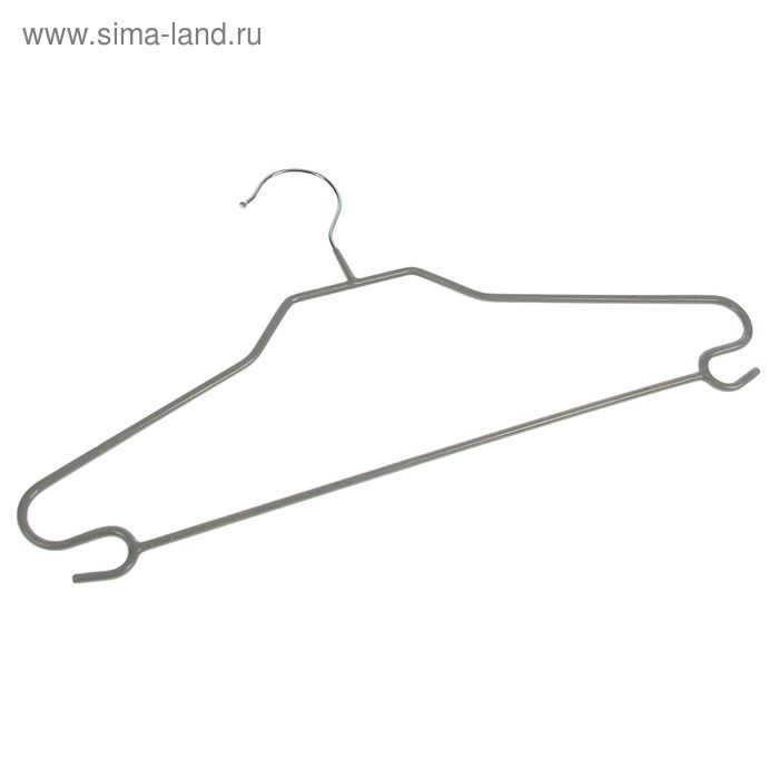 Плечики для одежды антискользящие, размер 44-46, цвет серый - Фото 1