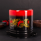 Кастрюля - бак эмалированная «Рябинушка», 12 л, d=24 см, цилиндрическая, цвет чёрно-красный, ручка МИКС - Фото 3