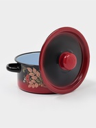 Кастрюля эмалированная «Рябинушка», 2 л, d=18 см, с крышкой, ручка МИКС, чёрная, красная - Фото 2